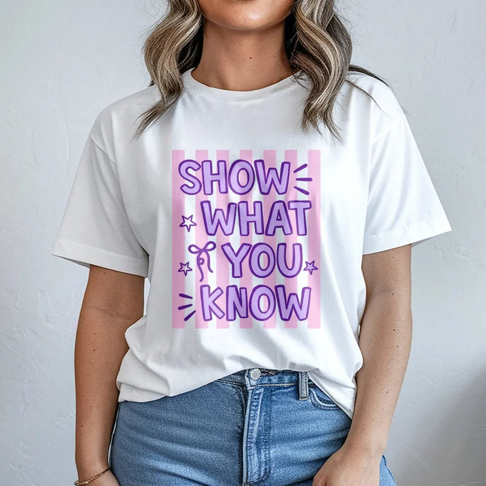 Test Day Teacher Shirt | Show What You Know Striped Graphic | Premium Comfort Colors Tee | Matching Teacher Team Gift