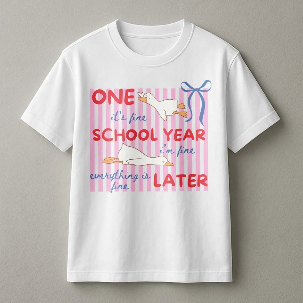 Funny Teacher Sweatshirt | Tired Goose One School Year Later Design | Premium Cotton Blend | End of School Year Gift