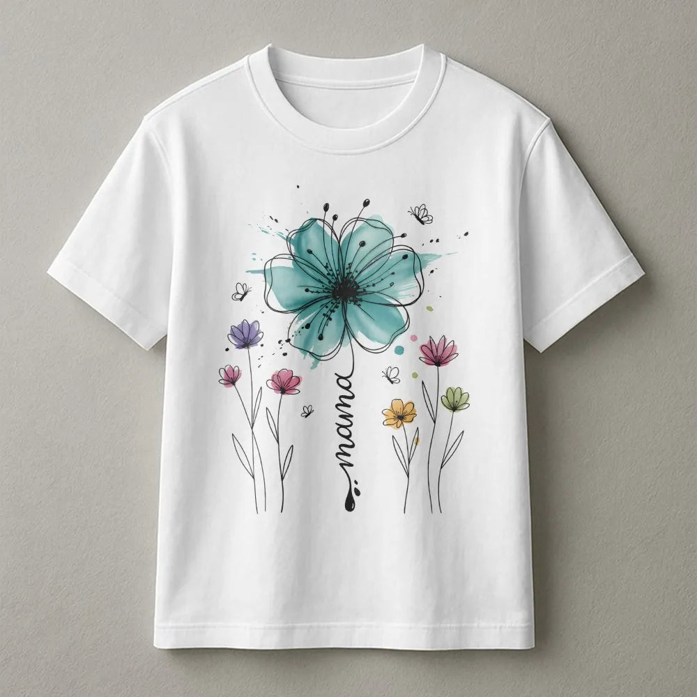 Mama Floral Sweatshirt | Boho Watercolor Wildflower Graphic | Cozy Cotton Blend Pullover | Mothers Day Gift for Mom