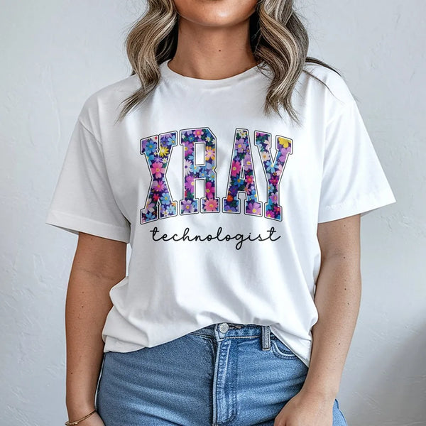 Xray Tech Sweatshirt | Floral Radiology Technologist Design | Soft Crewneck Pullover | Gift for Medical Imaging Grad
