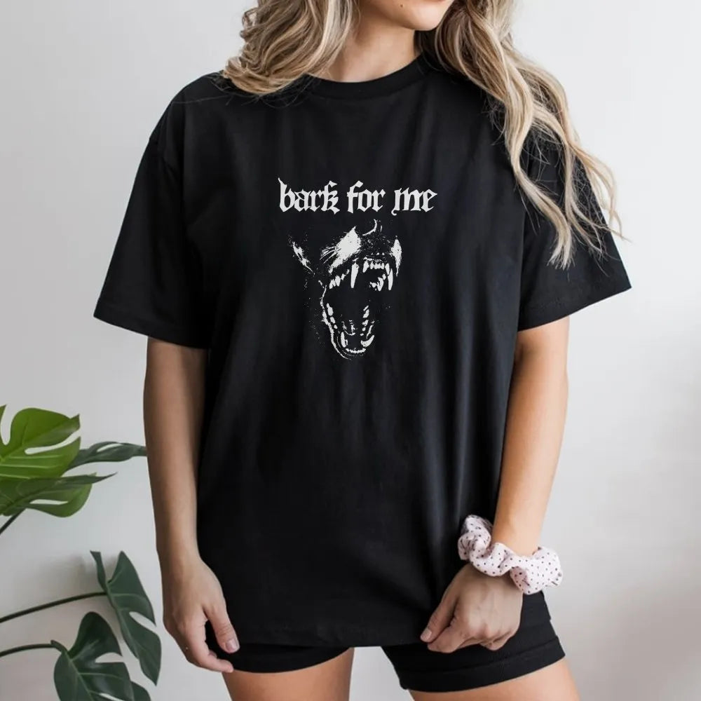 Bark For Me Sweatshirt | Edgy Gothic Dog Graphic Pullover | Soft Cotton Blend | Sarcastic Humor Streetwear Meme Gift