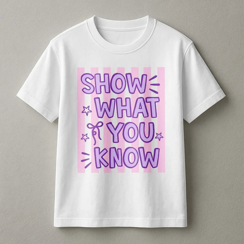 Test Day Teacher Shirt | Show What You Know Striped Graphic | Premium Comfort Colors Tee | Matching Teacher Team Gift