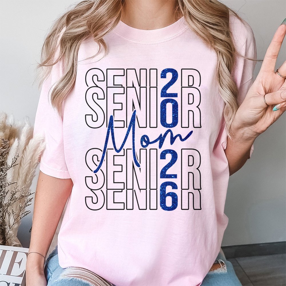 Senior Mom 2026 T-Shirt | Graduation Class Of 2026 Gift | Soft Cotton Graphic Tee | Proud Mom School Spirit Apparel