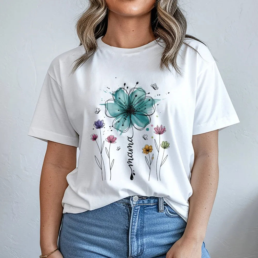 Mama Floral Sweatshirt | Boho Watercolor Wildflower Graphic | Cozy Cotton Blend Pullover | Mothers Day Gift for Mom