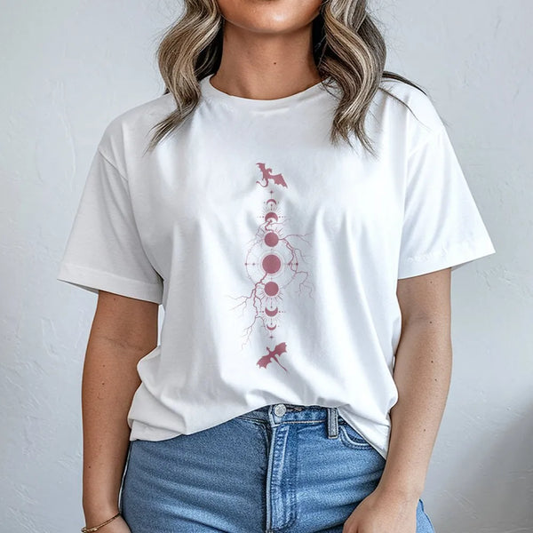 Celestial Dragon T-Shirt | Mystical Moon Phase Graphic Sweatshirt | Premium Soft Blend | Witchy Fantasy Reader Gift