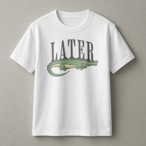 Later Gator Sweatshirt | Funny Alligator Graphic Pun | Soft Cotton Blend Pullover | Cute Y2K Aesthetic Gift for Women