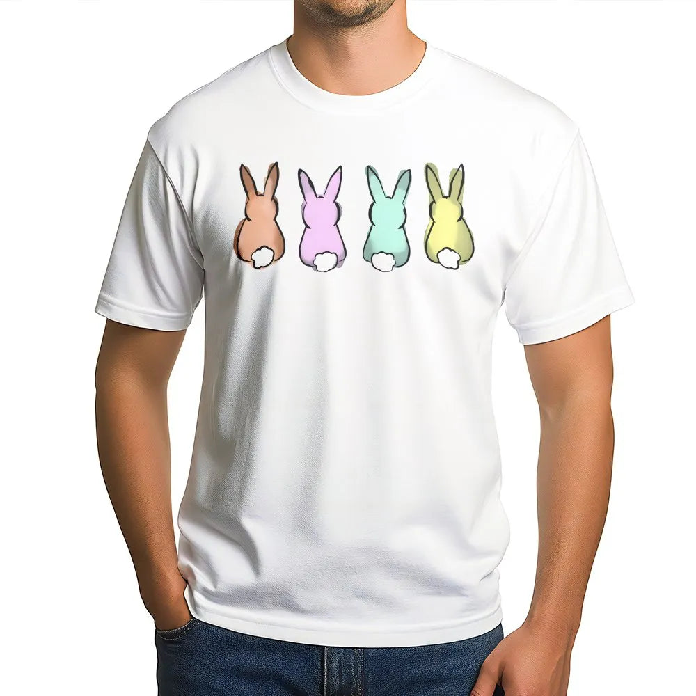 Easter Bunny Sweatshirt | Cute Pastel Cottontail Graphic | Cozy Cotton Blend Pullover | Spring Holiday Gift for Women