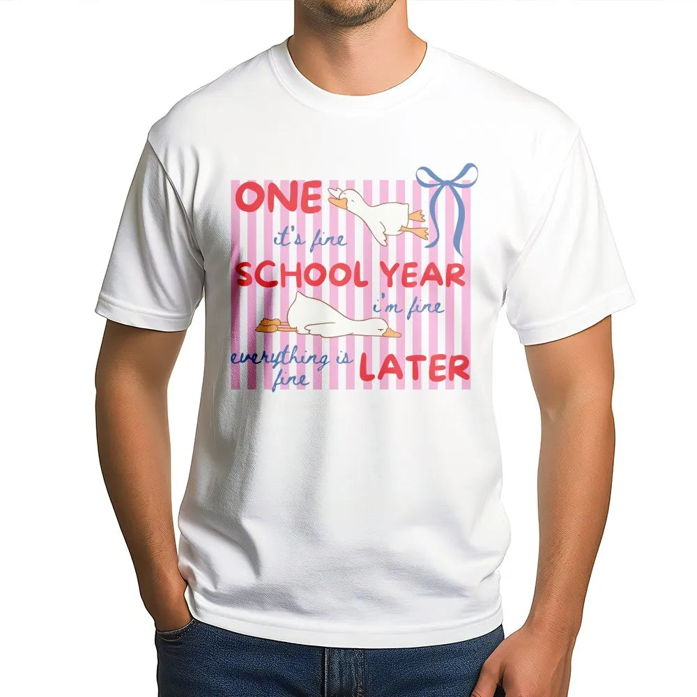 Funny Teacher Sweatshirt | Tired Goose One School Year Later Design | Premium Cotton Blend | End of School Year Gift