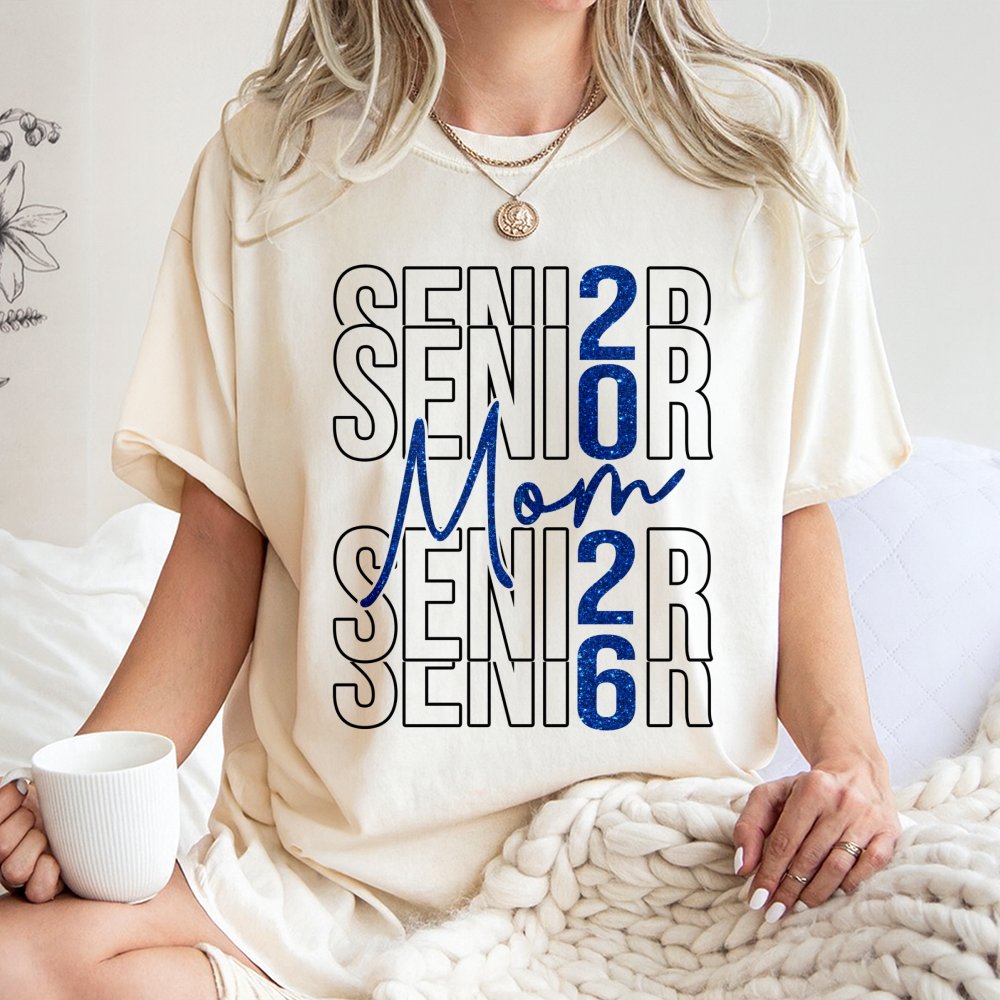 Senior Mom 2026 T-Shirt | Graduation Class Of 2026 Gift | Soft Cotton Graphic Tee | Proud Mom School Spirit Apparel