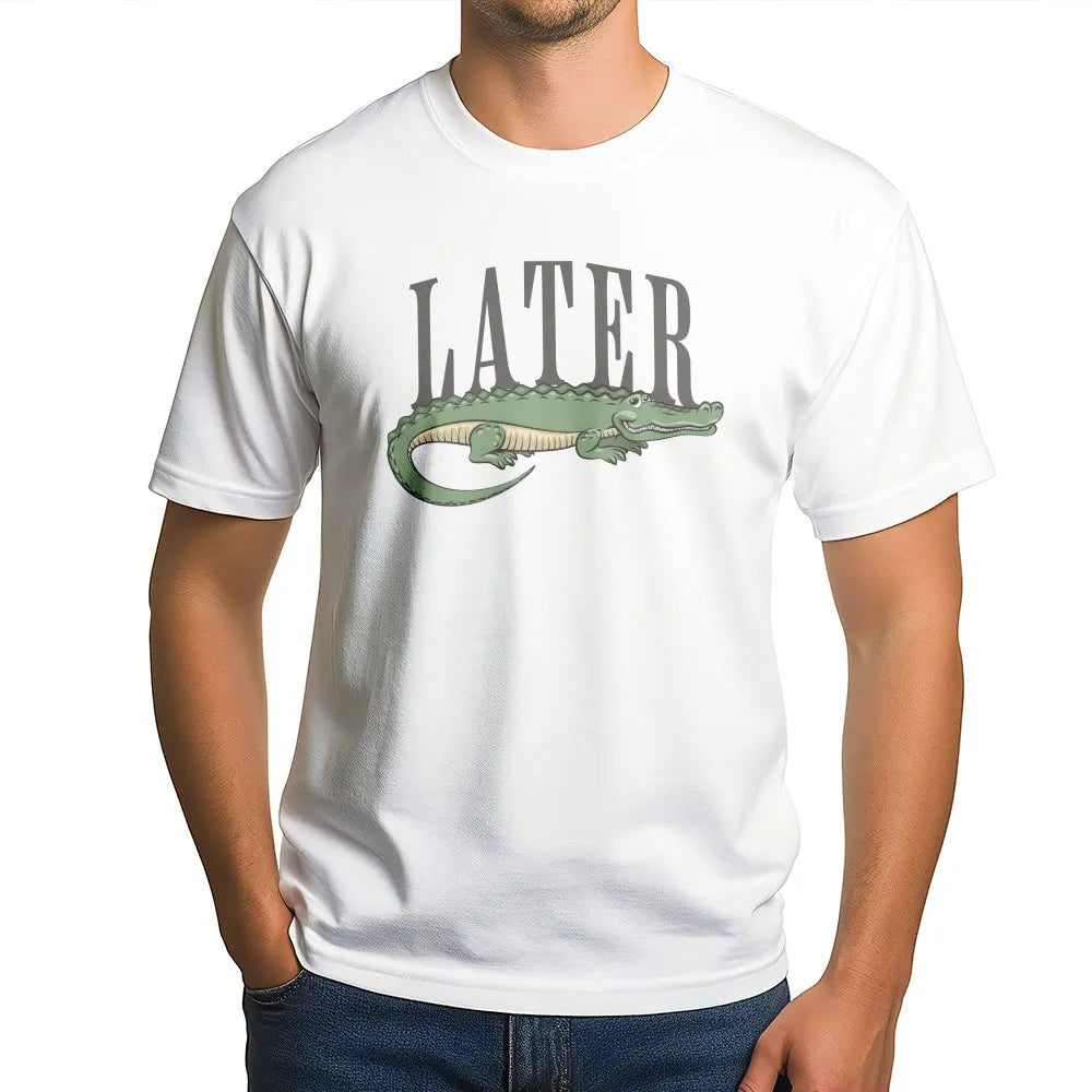 Later Gator Sweatshirt | Funny Alligator Graphic Pun | Soft Cotton Blend Pullover | Cute Y2K Aesthetic Gift for Women